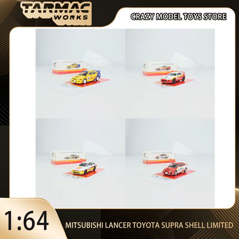 

Tarmac Works TW1:64 Mitsubishi Lancer EVO Toyota Shell Limited Alloy Die Cast Automobile Model Collection Display Gift Toys