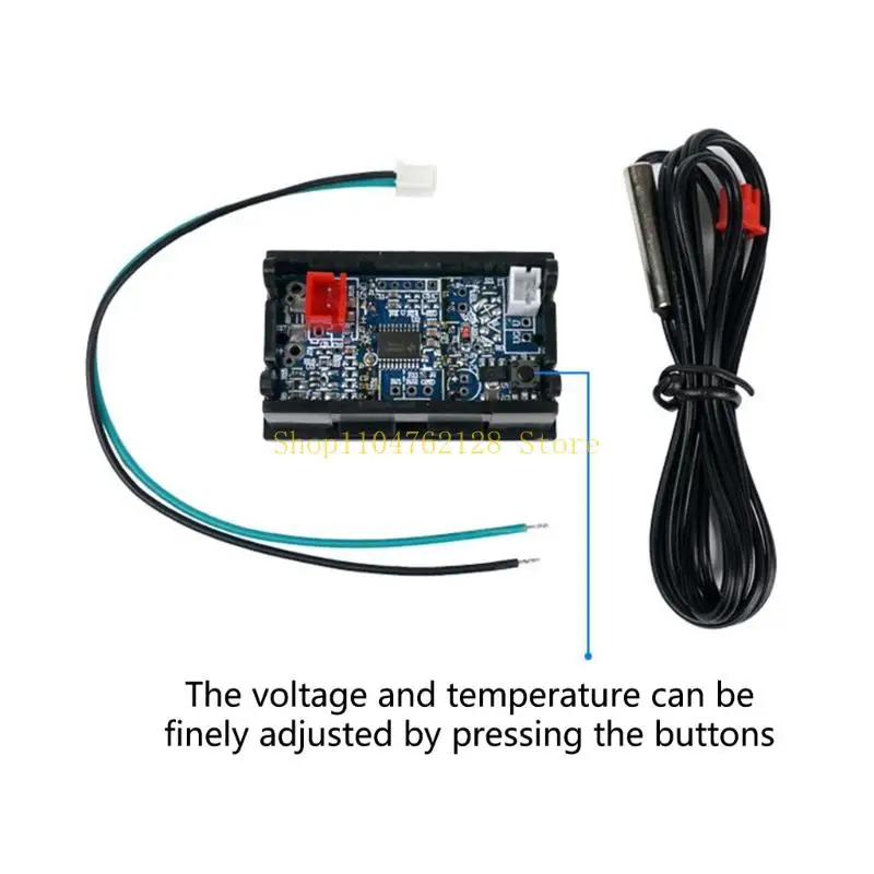 Electronic Reading Meter for Voltage and Temperature Viewing, LED Digital Display DC4-28V Voltmeter -40-120℃ Thermometers best
