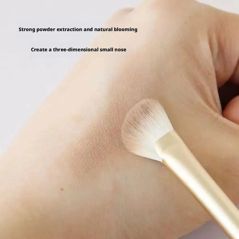 1 pçs nariz sombra escova contorno facial maquiagem escova cabeça macia blush destaque cosméticos coreanos feminino ferramentas de beleza facial