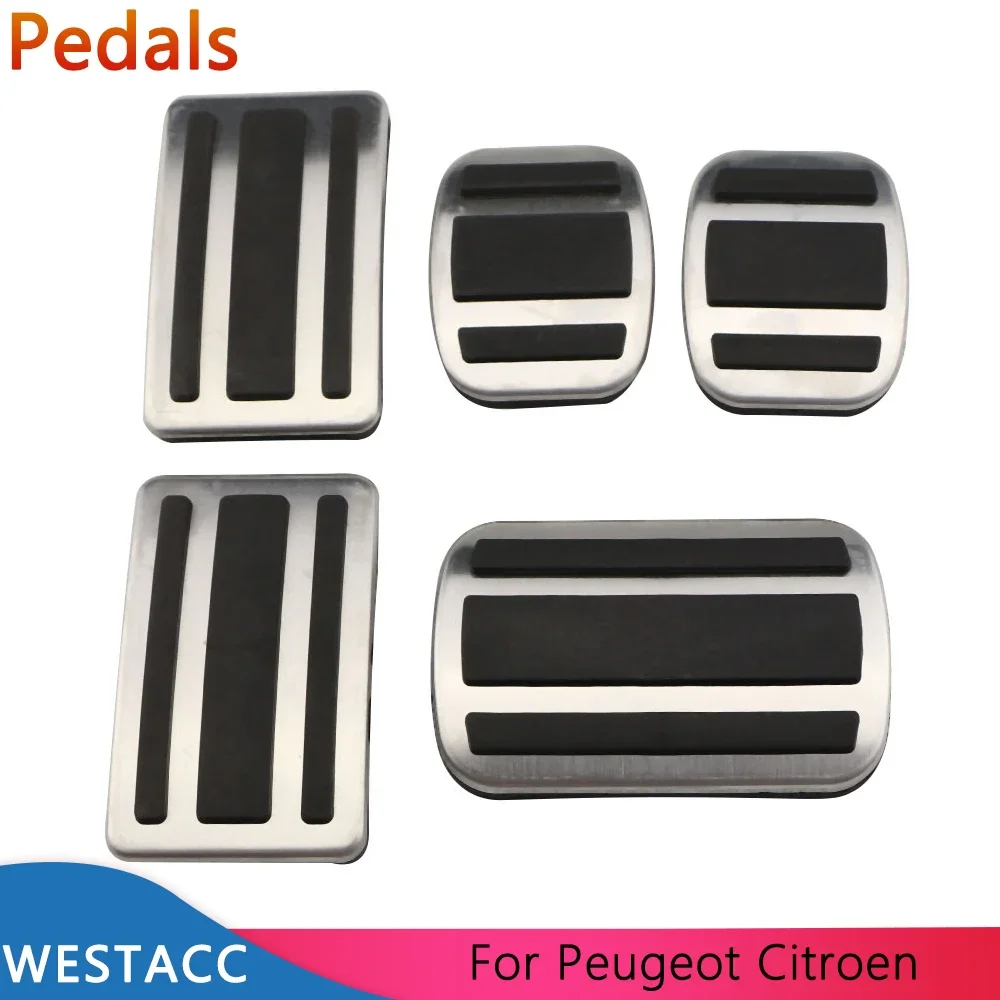 Car Pedals Cover for Peugeot 308 3008 408 4008 5008 for Citroen C5 Aircross Accelerator Brake Pedal Stainless Steel Accessories