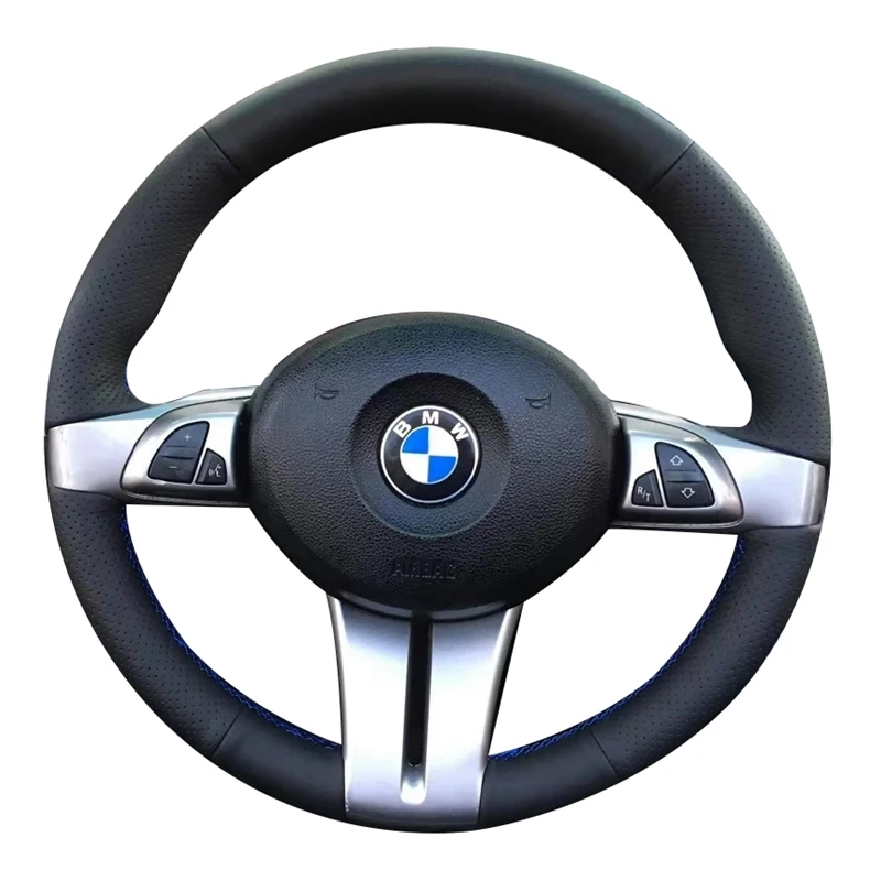 Perforated Microfiber Leather Braiding Car Steering Wheel Cover For BMW Z4 E85 E86 2003 2004 2005 2006 2007 2008