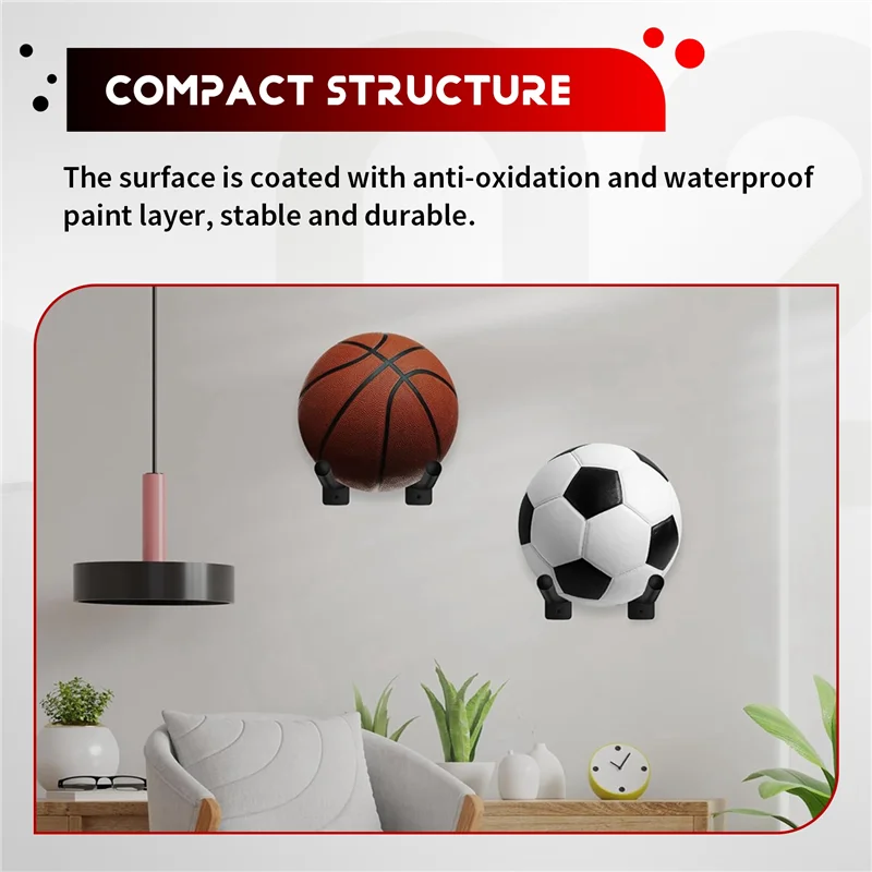 A48F-Medizin Ball Halter, Übung Ball Wand Rack Für Gym Garage Lagerung Yoga Ball, für Yoga Ball/Stabilität Ball/Basketball