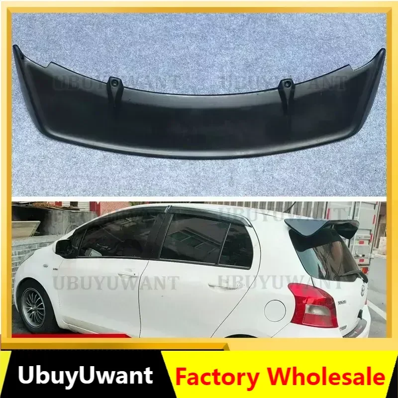 For Toyota Yaris Spoiler ABS Material Car Rear Wing Primer Color Rear Spoiler 2008 2009 2010 2011 2012 2013 Rear Wing Spoiler