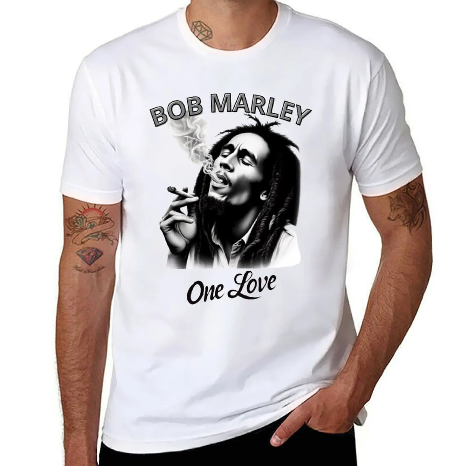 

BOB MARLEY: ONE LOVE T-Shirt man t shirt heavy cotton t shirts for man cotton soft t shirts for man graphic vintage T-Shirt