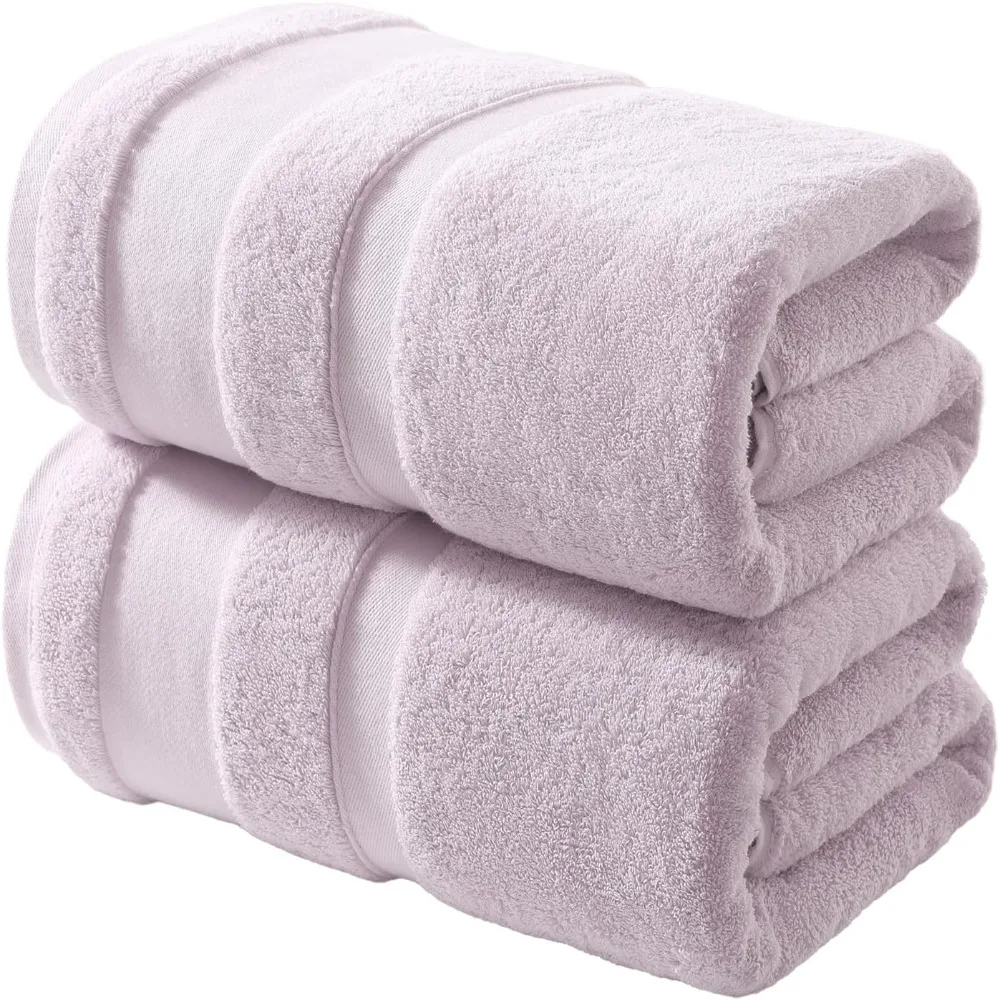 

100% Cotton Bath Towels Set of 2, Extra Large Bath Sheets 35 X 70 Inches, 800 GSM, Quick Dry, Ultra Soft & Super Absorbe