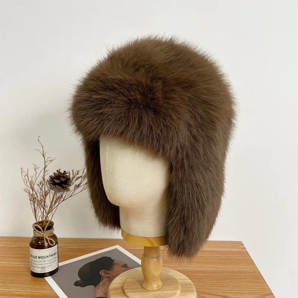 

New Russian Ushanka Winter Plush Hat Soft Plush Windproof Trapper Hats Thicken Casual Bucket Cap for Women Men
