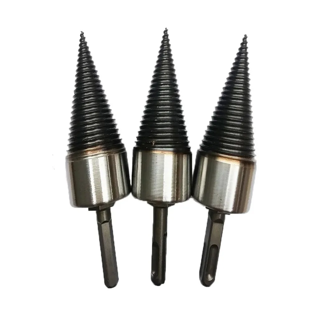 

1 piece firewood splitting artifact lighter drill wood cone reamer punch firewood split drilling tool