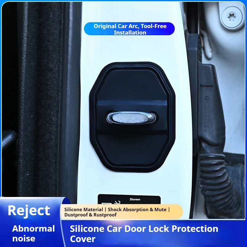 

4 шт. крышка с пряжкой дверного замка автомобиля для Li Auto L7 L8 L9 защитные чехлы противоударный дверной замок протектор силиконовые автоаксессуары