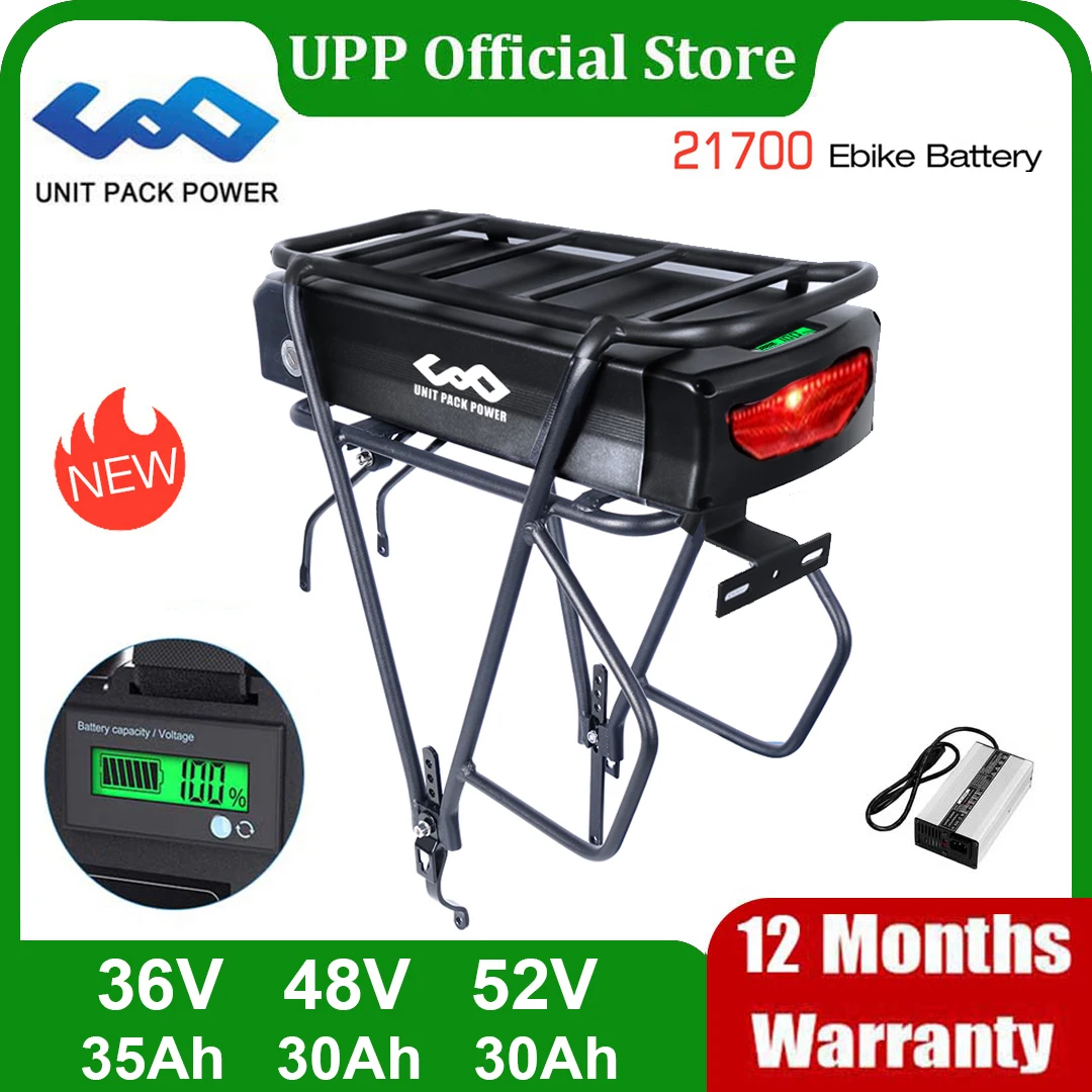 Image of EU-Lager Gepäckträger Ebike-Batterie NEUES Upgrade 36V 48V 52V 72V Li-on 21700-Pack für 350W 500W 750W 1000W 1500W 2000W 3000W