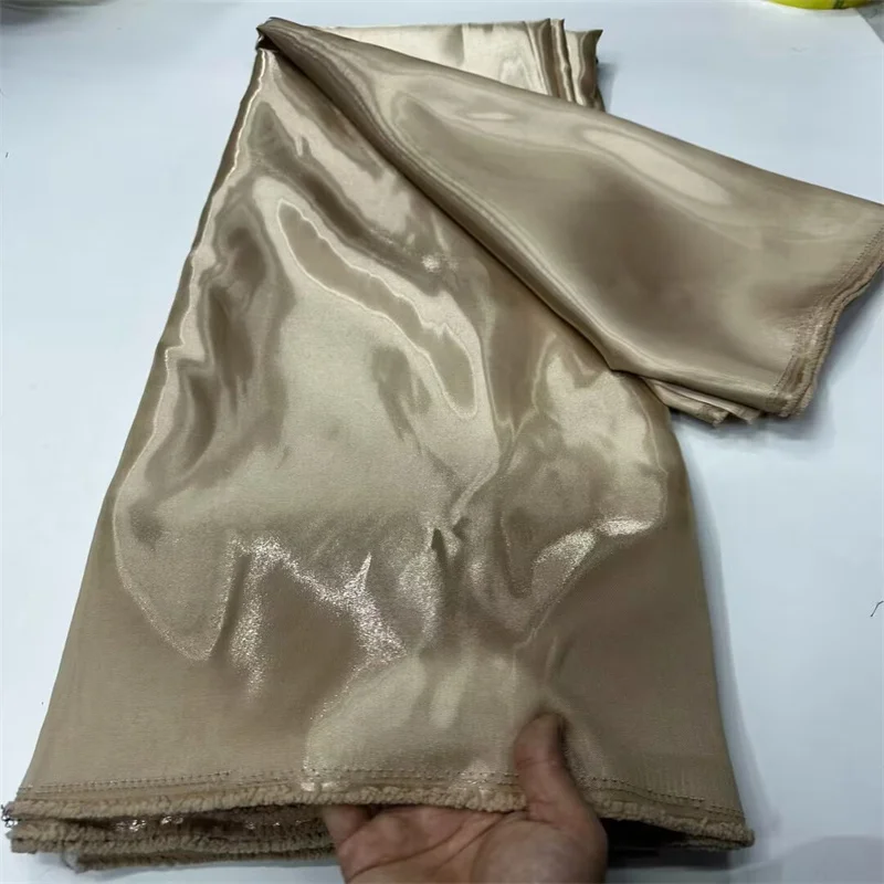 

Нигерийская жаккардовая кружевная ткань из органзы, золото, высокое качество, африканская парча, золотая линия, французский тюль, сетка, кружевная ткань для свадебного платья