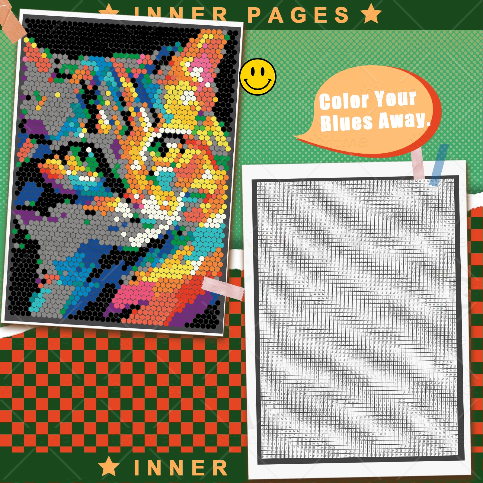  Lustiges Mystery-Mosaik, Pixel-Kunst-Malbuch, Katzen, Entspannung, handgezeichnetes Buch, buntes Graffiti-Malbuch, Katzenliebhaber – Detail 7