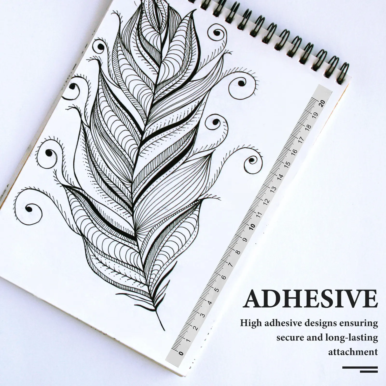 

20 шт. самоклеящихся измерительных лент-наклеек, водонепроницаемые, прозрачные, с черным шрифтом, отклеивающиеся и приклеивающиеся