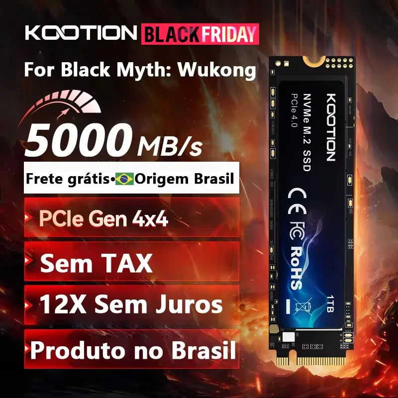 KOOTION M2 SSD NVMe Gen 4/3 M.2 SSD 1TB 512GB 256GB Disco rígido interno de estado sólido M2 PCIe 4.0x4 2280 SSD Drive para laptop PS5