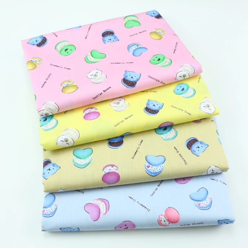 50*160 см Ткань в виде гамбургера, Детская саржевая хлопковая ткань в стиле пэчворк для самостоятельного шитья, квилтинга, четверть толстых тканей на метр