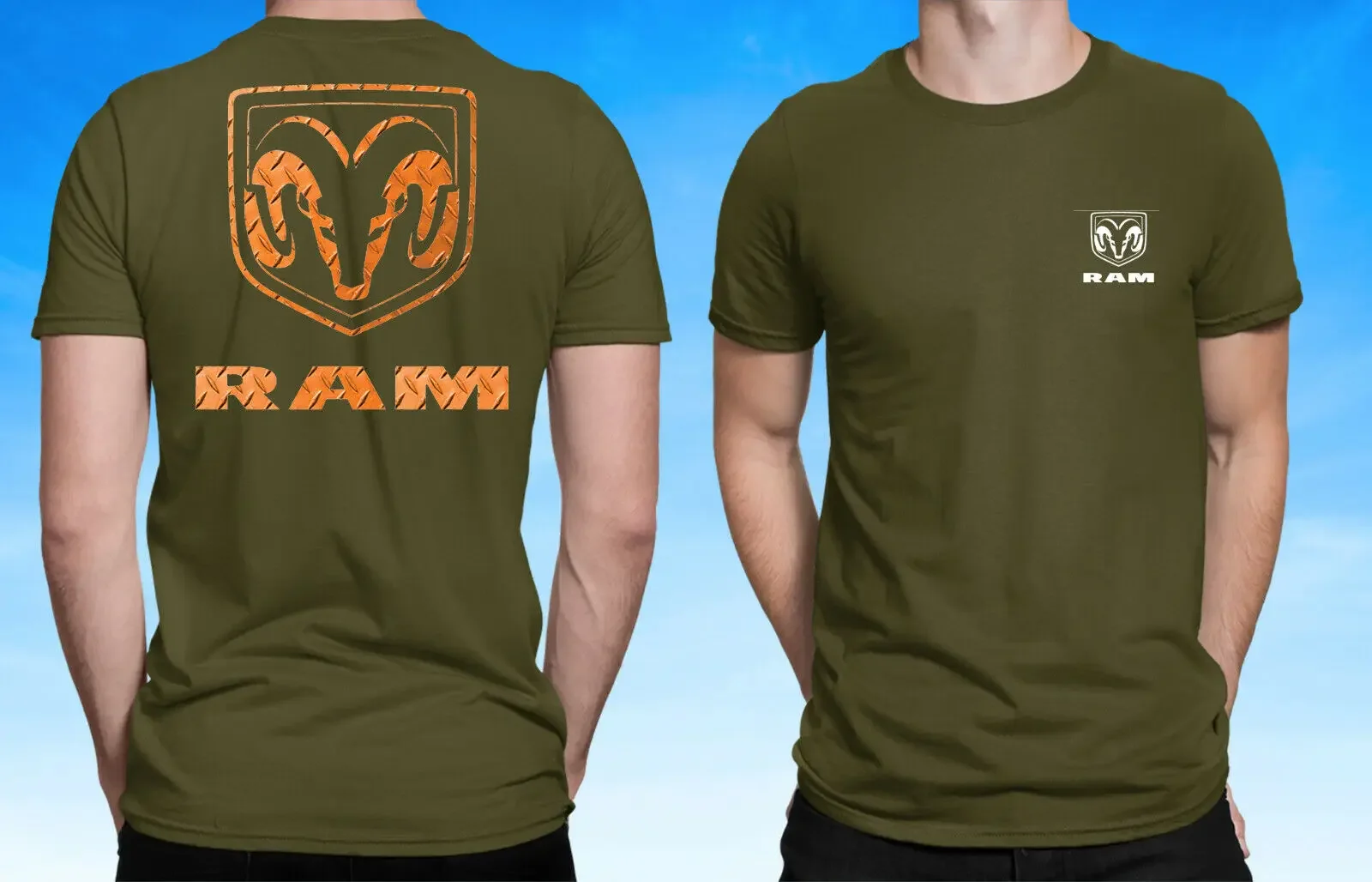 Dodge Ram Orange Logo - Dodge Ram Official Licensed Product - Unisex Shirt