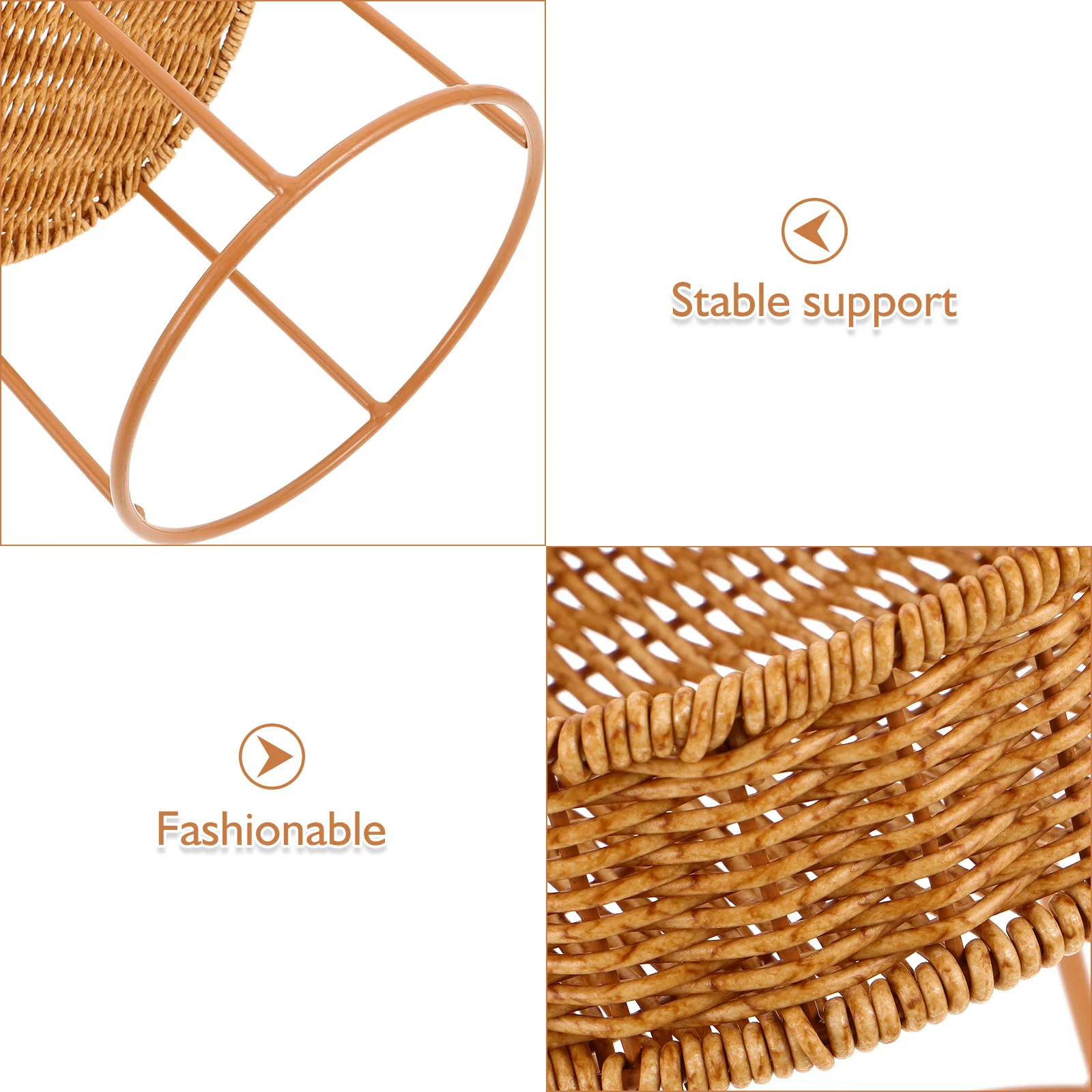 حامل زهور صغير نبات الروطان حامل سطح المكتب حامل الزهور رف عرض عصاري داخلي بوهو حامل نبات الروطان للمنزل والمكتب #3