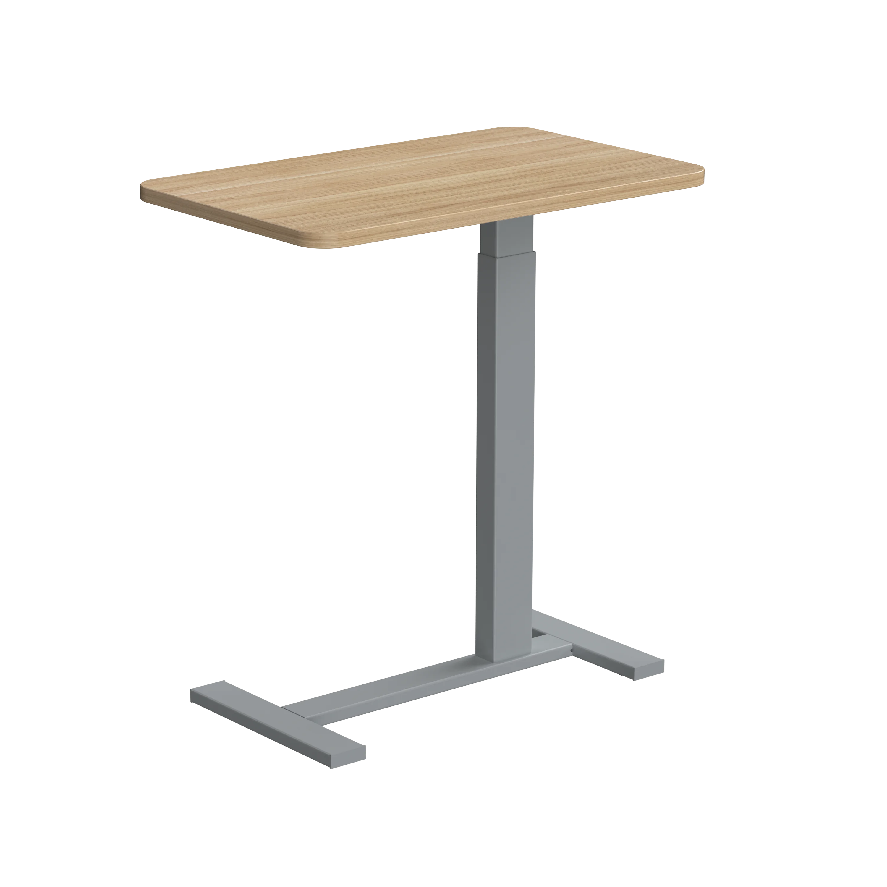 Hospital Patient Bed Tray Table Overbed Laptop Desk with Rolling Wheels Black Bedside Stand for Study