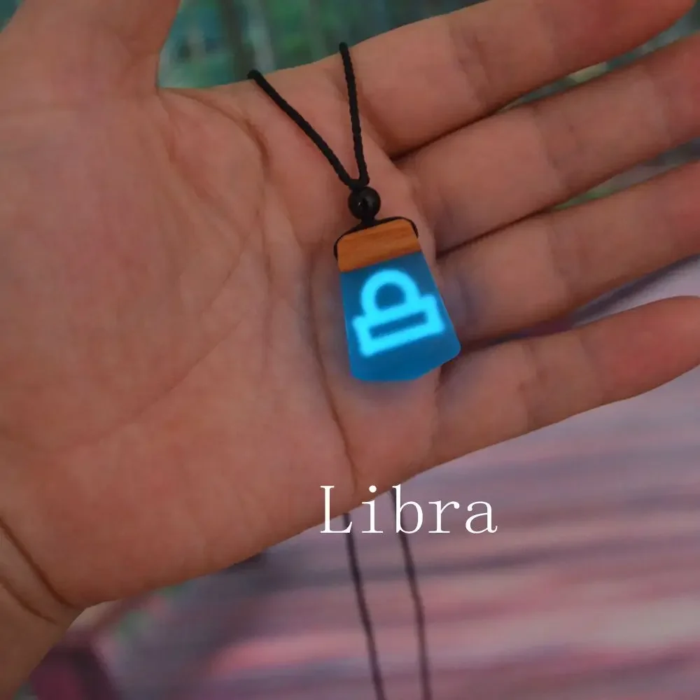 12 zodiac good luck jewelry pendant, suitable for men and women to wear jewelry necklaces Luminous jewelry