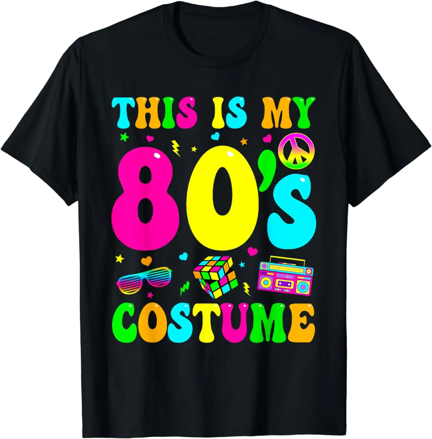 100% Cotton This Is My 80S 80'S Party 1980S Halloween Costume T- Golf Gift T-Shirt For Men And Women