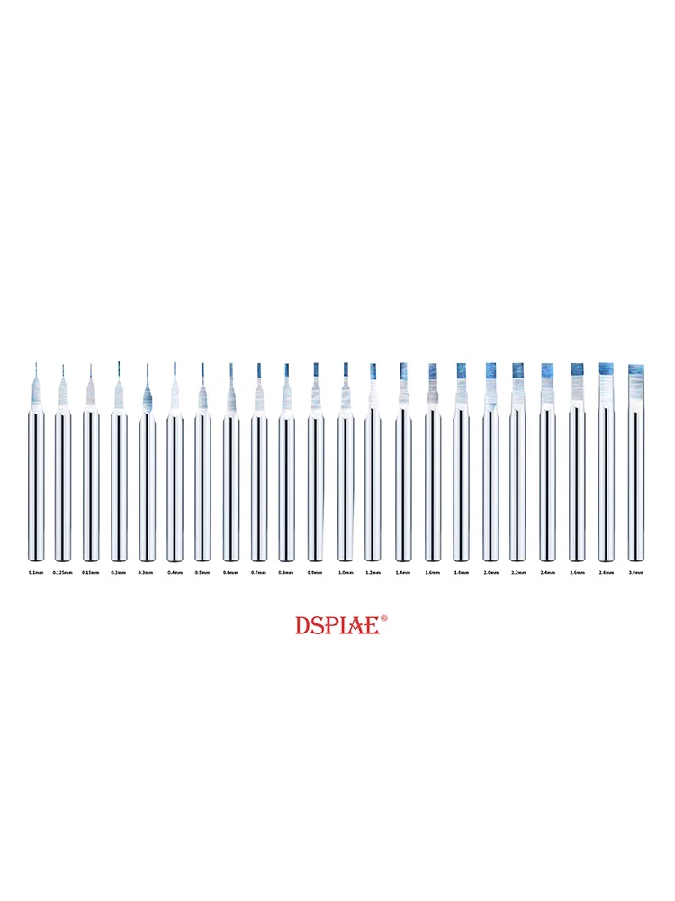 DSPIAE Model Making Tool PB Series Full Section Tungsten Steel Pushing Knife Head 0.1-3.0MM Multiple Models