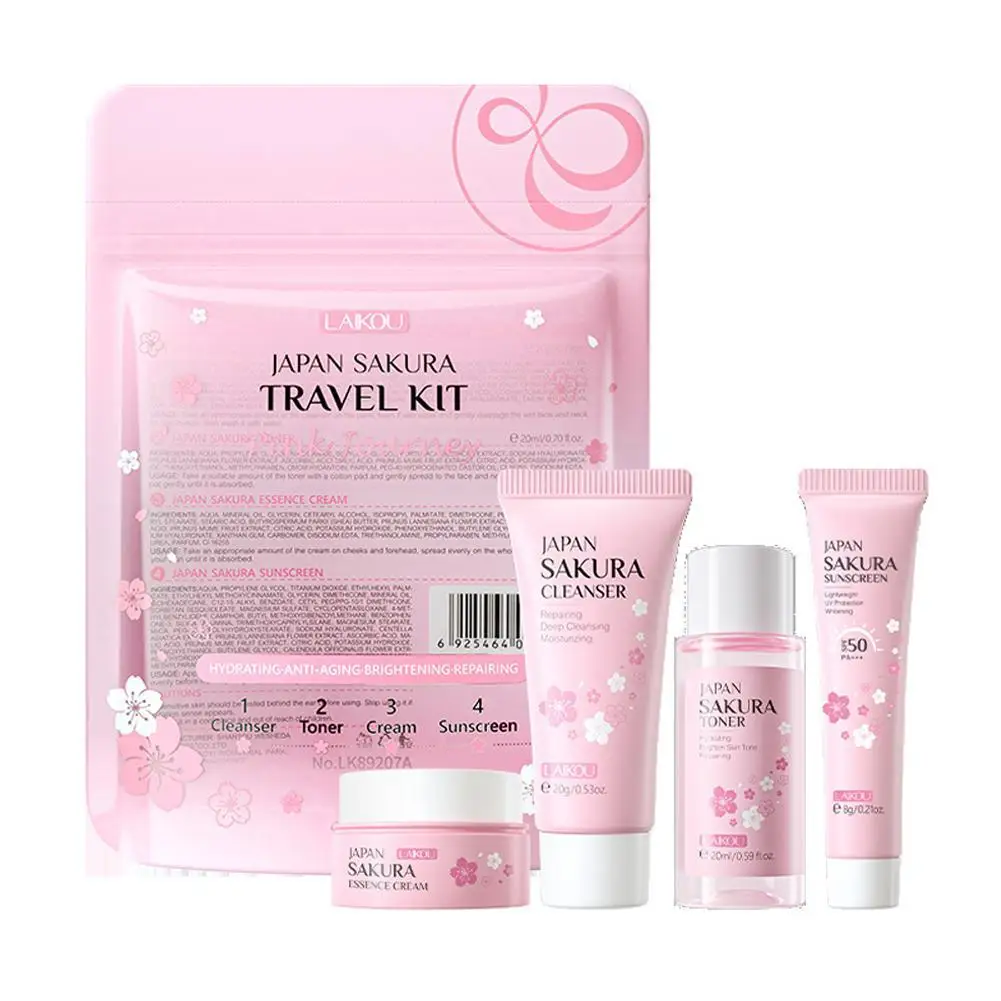 

4pcs/set Skin Care Sets Facial Cleanser Face Cream Products Toner Face Moisturizing Care Sunscreen Anti-Aging