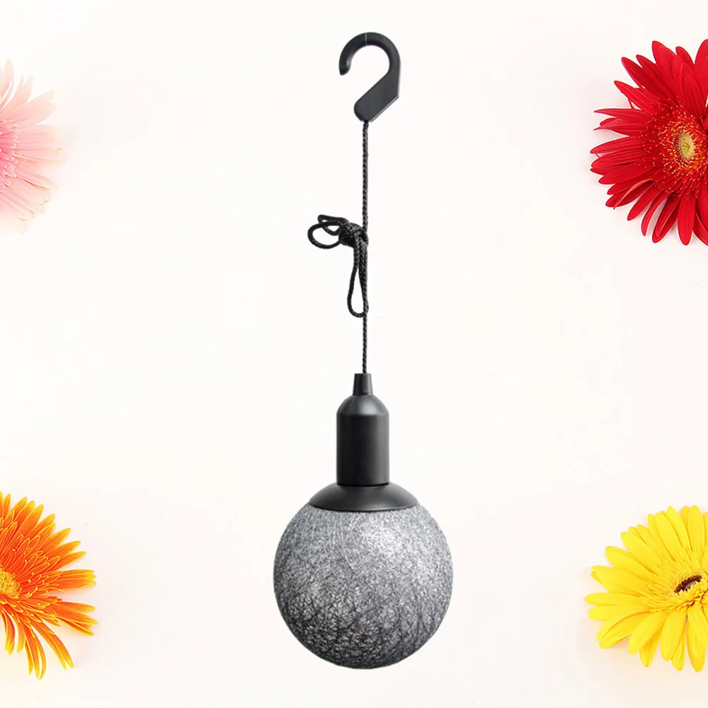 Led سلسلة الثريا رمادي القطن الكرة سحب الحبل ضوء لغرفة المعيشة غرفة نوم زينة عيد الميلاد ليلة مصباح إضاءة داخلية #4