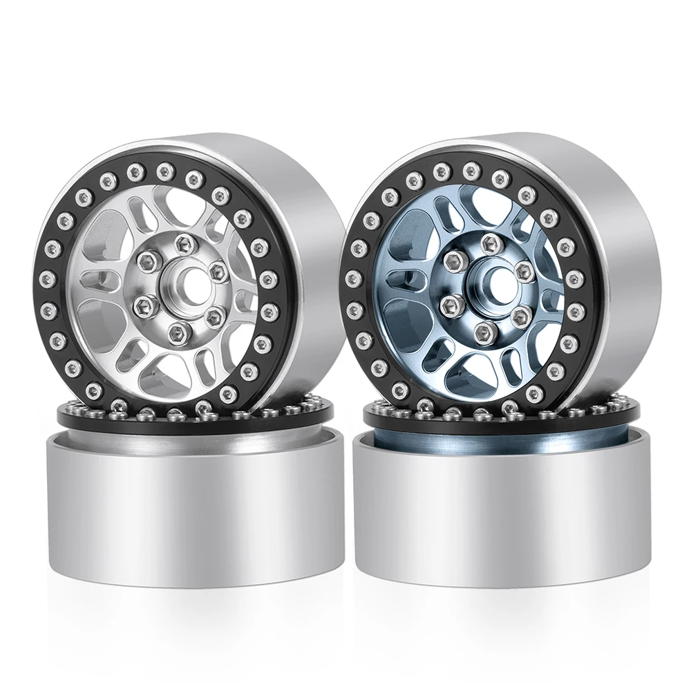 AXSPEED Aluminum Alloy 1.9 Beadlock Wheel Rim Hub for 1/10 RC Crawler Car Axial SCX10 90046 TRX4 Bronco Defender Upgrade Parts