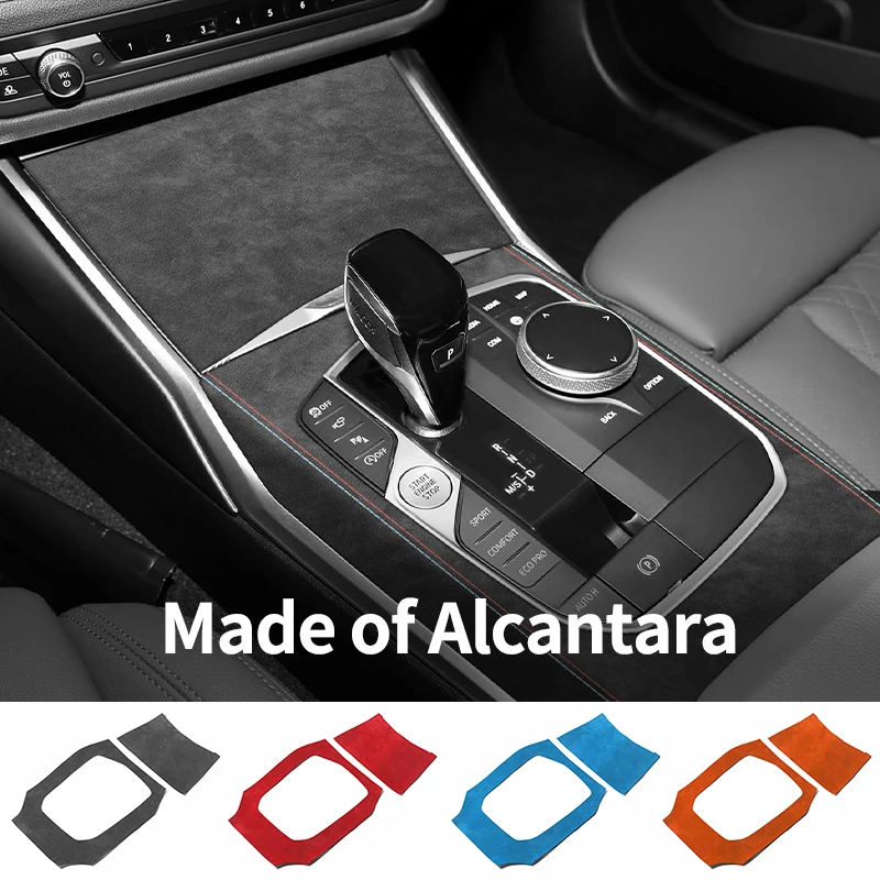 

For BMW 3er G20 G21 G28 Center Console Panel Trim Frame Sticker Car Premium Interior Custom Tuning Accessories Made of Alcantara