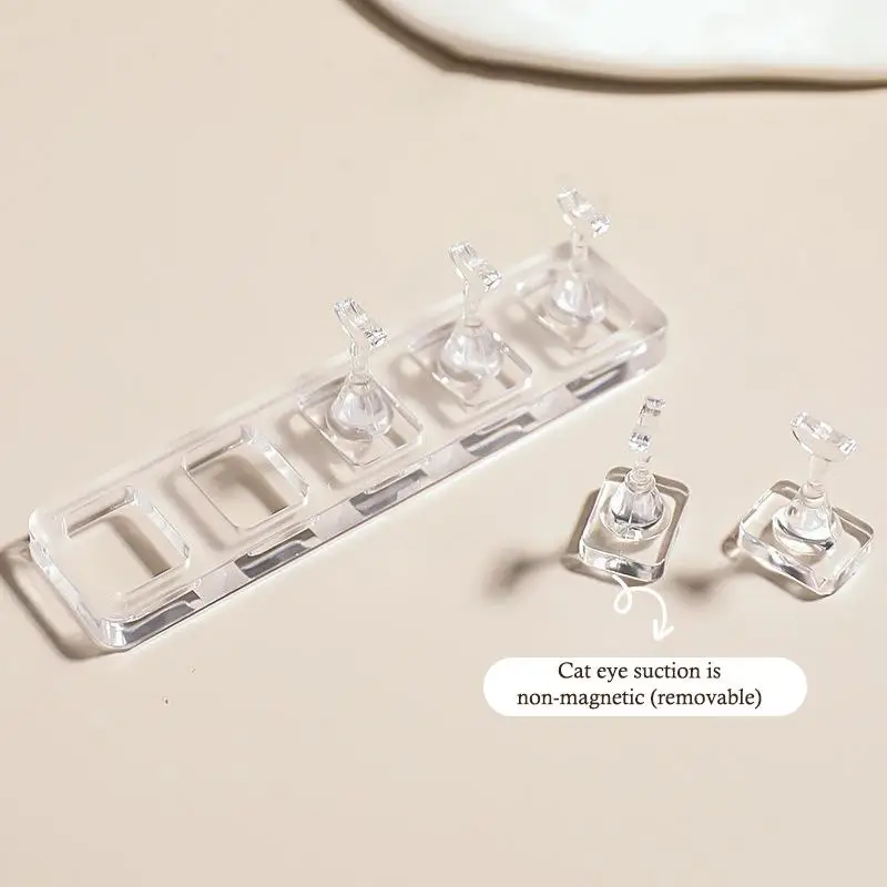 False Nail Tips Display Stand Non Magnetic Holder for Press On Nails Durable Reusable Rack for Manicure Practice Salon Home