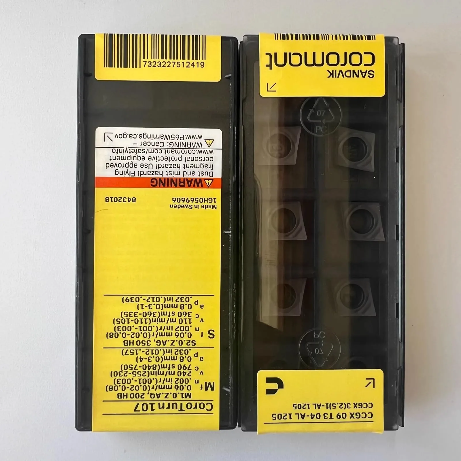 

Original SANDVIK / CCGX09T304-AL 1205 / Hard alloy CNC Blade 10 Pcs