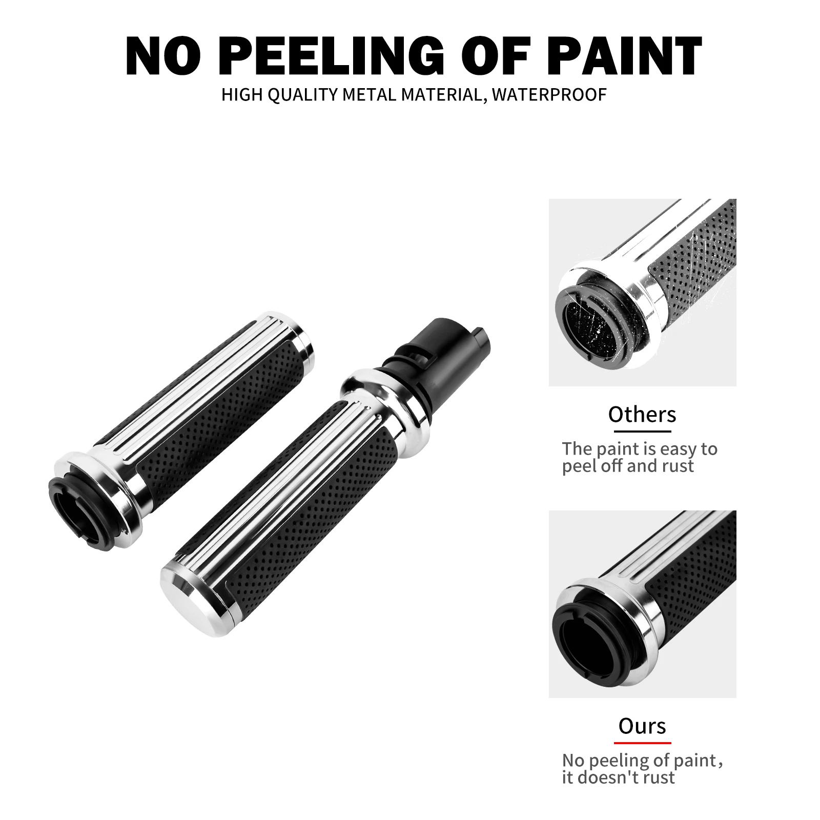 Motorcycle 1'' Hand Grips Handle Bar For Harley Touring Road Street Glide CVO 2023-25 FLHXUFLHXU Softail Fat Boy Deluxe 2025-Up view 5