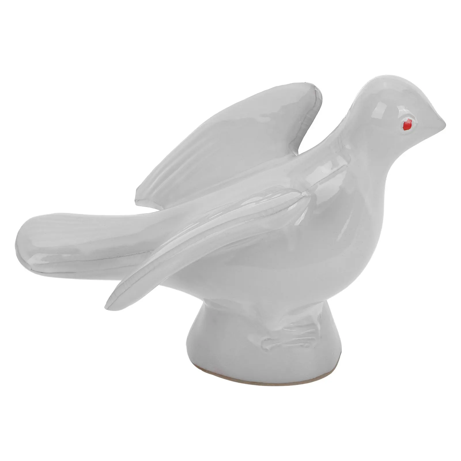 

Porcelain Pigeon Ceramic Home Roof Decoration White Glazed Bird Statue Symbolizing Harmony Peace Garden Living Room