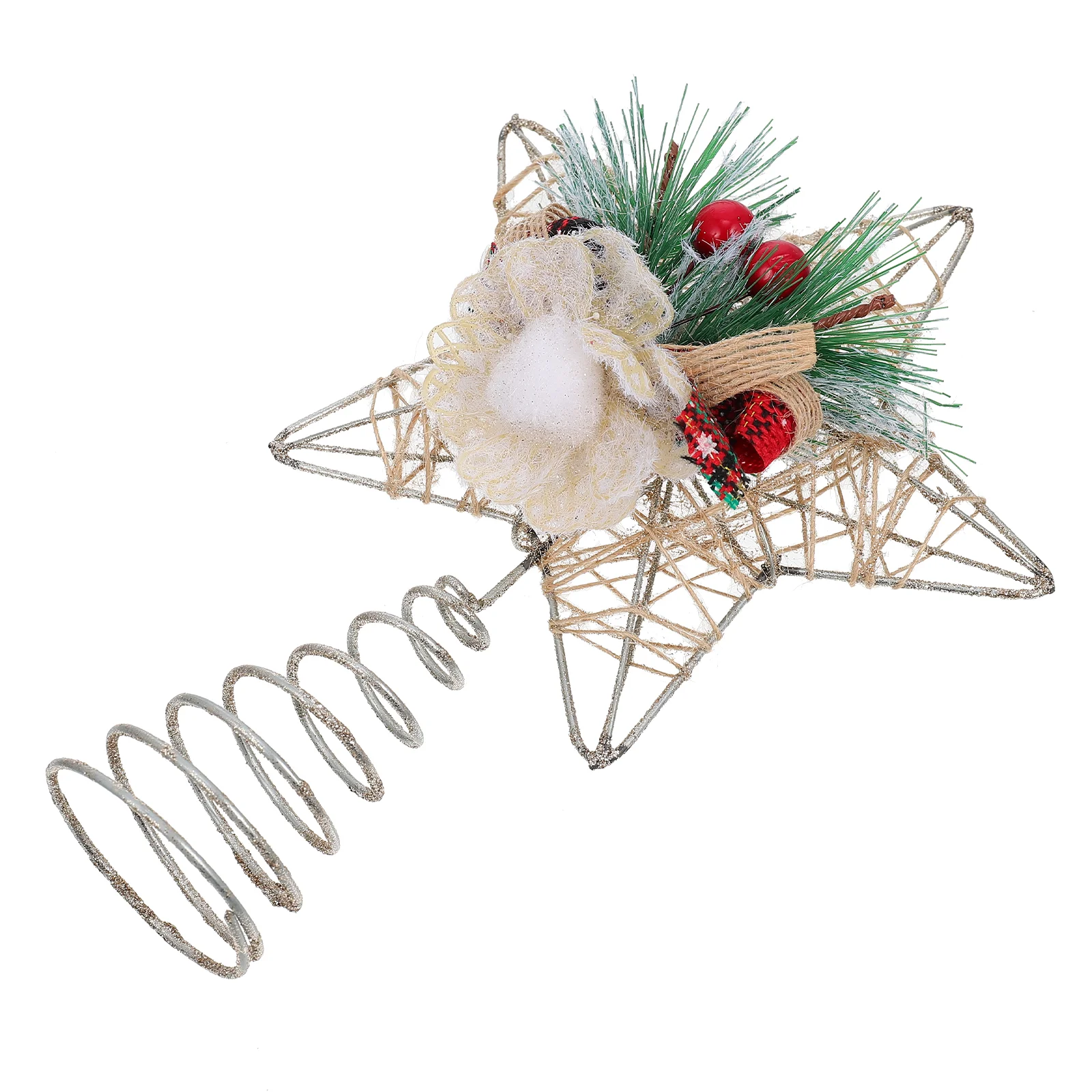 

Christmas Tree Top Star Ornament Decorations Ornaments for Hollow-out Topper Festival DIY Adornment