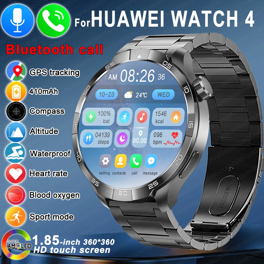 New For Huawei Smart Watch Original Men GPS Fitness Tracking NFC HD Bluetooth Call 1.85-inch HD Clock IP68 Waterproof smartwatch