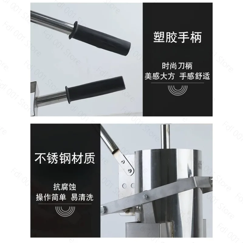 Commercial 13CM Manual Meatball Machine Stainless Steel Vegetable Processing Kitchen Tool for Business Use