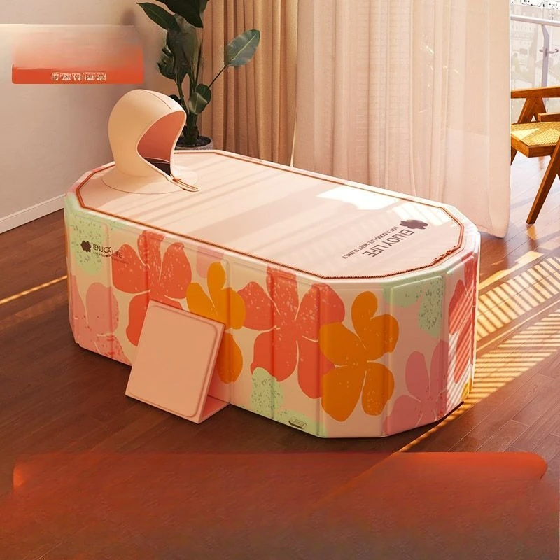 

Foldable Soaking Bathtub for Adults - Portable Spa Tub W/ Lid & Insulation, Large Space for Full-Body Relaxation At Home/Travel