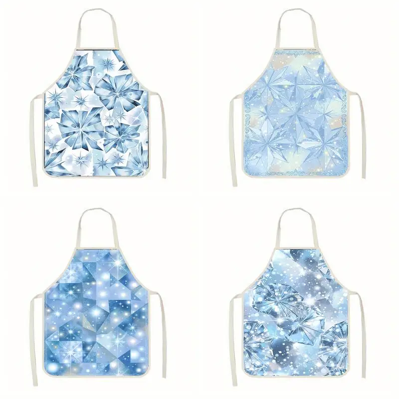 

Льняные фартуки Frosty Snowflake, подходящие для приготовления пищи на кухне, общения родителей и детей, рисования и других мероприятий.