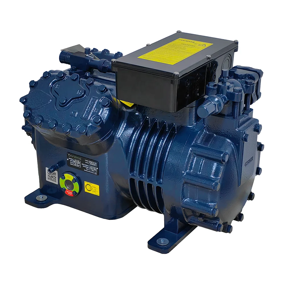 For Donpos R404 R22 25HP 2-stage Semi-hermetic Piston Chiller Compressor Compressor Unit Provided Copper 1 Set 3--50HP