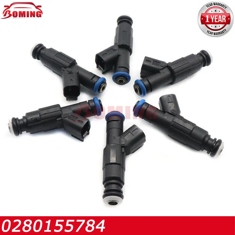 0280155784 Car Fuel Injectors Nozzle 6PCS For Jeep For Cherokee Grand For Cherokee Wrangler 1999-2004 FJ454 280155784