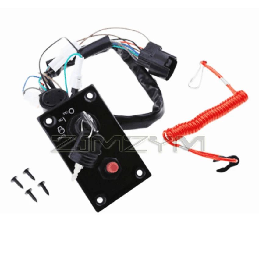 Single Ignition Key Switch Panel 37100-96J24 For Suzuki Outboard Engine Motor Single Panel Assy Boat Engine Accessories