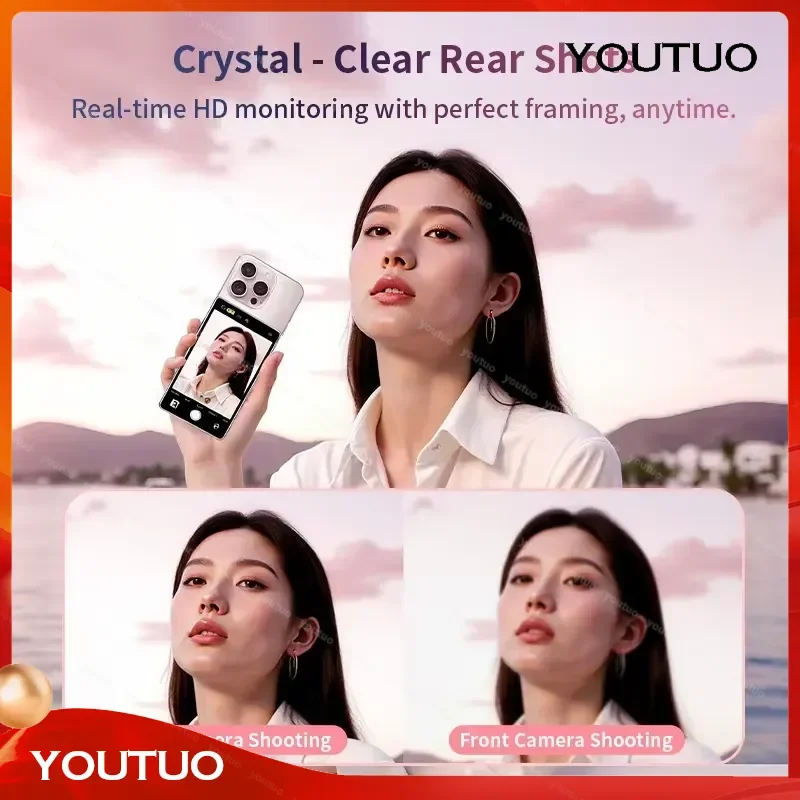 for Shimbol CP5 LITE 2 5 Inch Rear Selfie Camera 1080p Full HD for Vlog Compatible with iPhone X 13 14 16 Ultra Samsung Phone