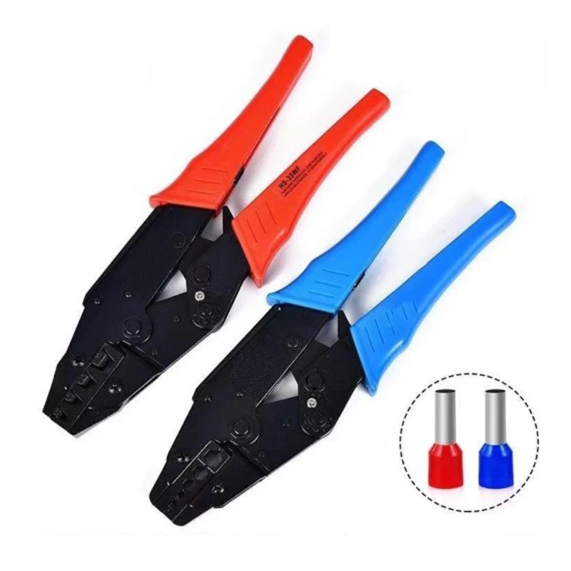 Tube Terminal Crimping Pliers Connector  0.25-35mm2 European Ratchet Terminals Wire Clamp