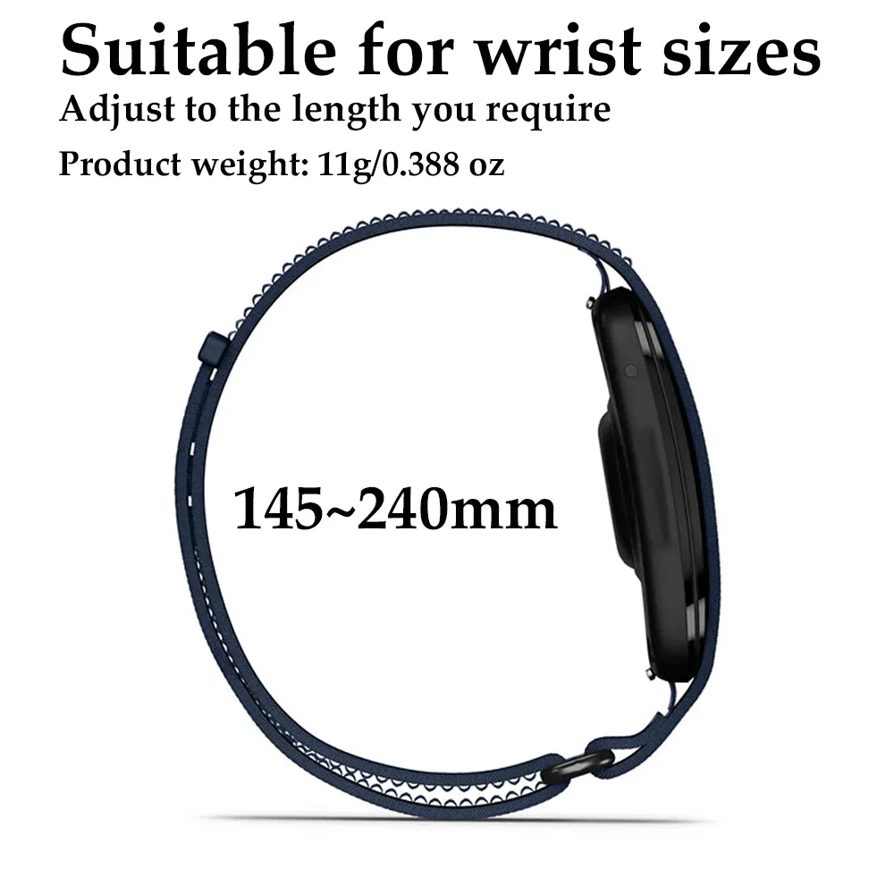 Adjustable Woven Nylon Sport Bracelet For Garmin CIRQA,Breathable Replacement Wrist Strap For Daily Fitness Smart Band Accessory