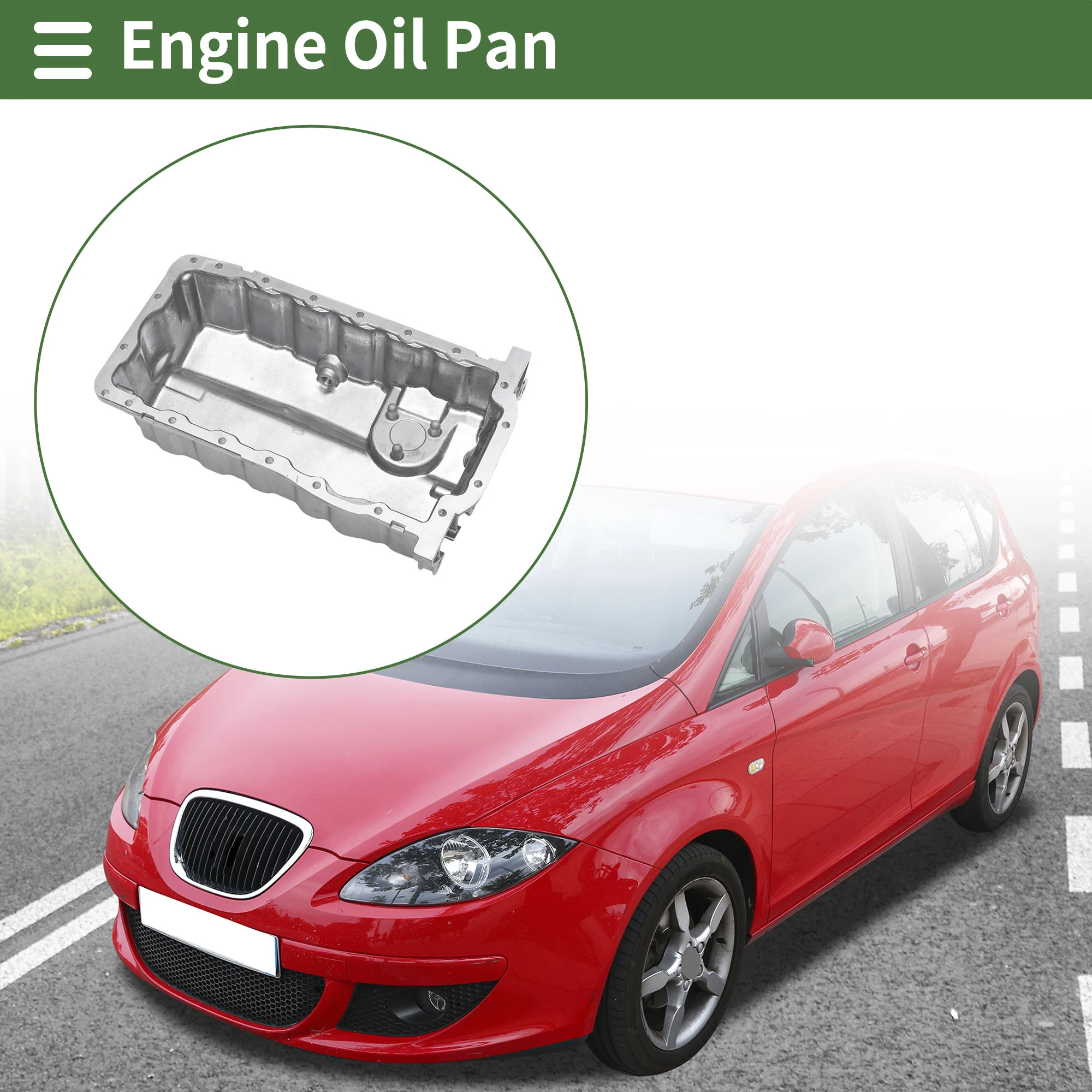 

UXCELL 1 Pc No.038103601AK Engine Oil Pan for Seat Altea 1968 Aluminum Silver Tone