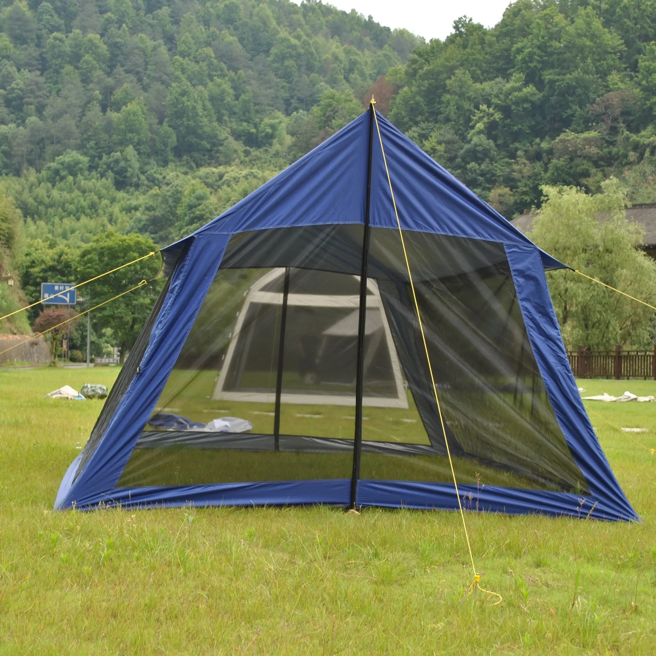 

Easy Setup Screen Tent with Tarp Top Easy Camping Shelter 4-6 Person Portable Mosquito Net Tent Outdoor Sun Shade for Family