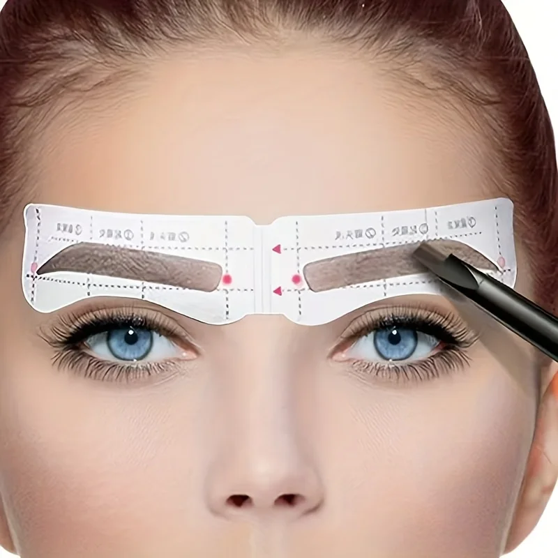 Reusable Eyes Makeup Stencils Kit - Eyeliner Eyeshadow Eyebrow Shaping Templates for Quick Application
