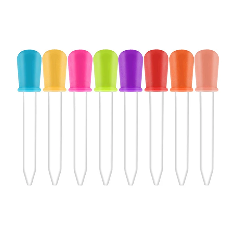 5ml Straw Silicone Straw Dropper Children’s Anti-choke Feeding Medicine Straw With Scale School Laboratory Experimental Supplies