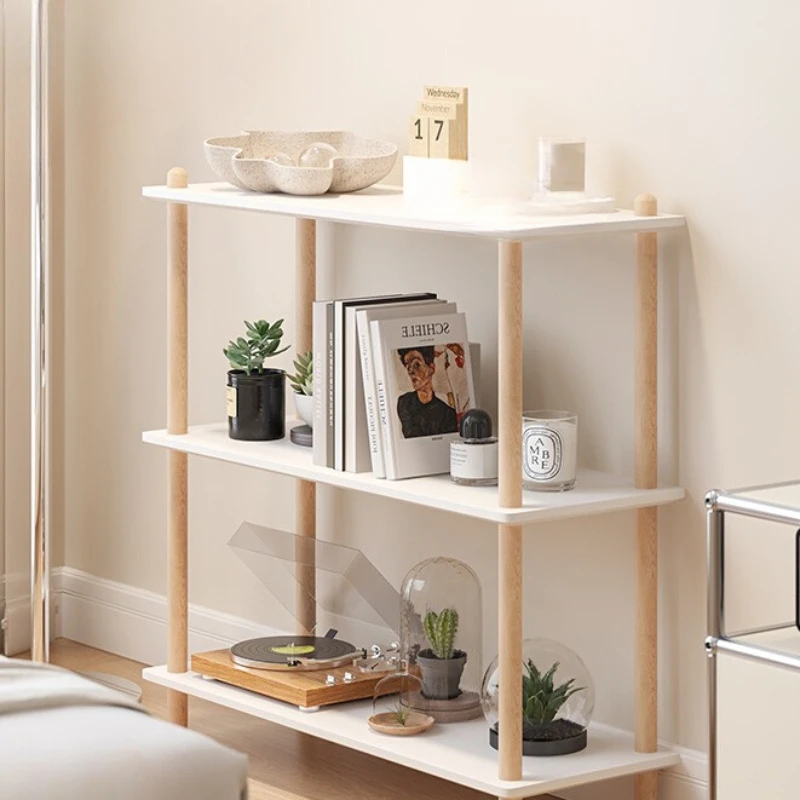 

Solid wood bookshelf, floor to ceiling shelf, living room simple children's creative display rack