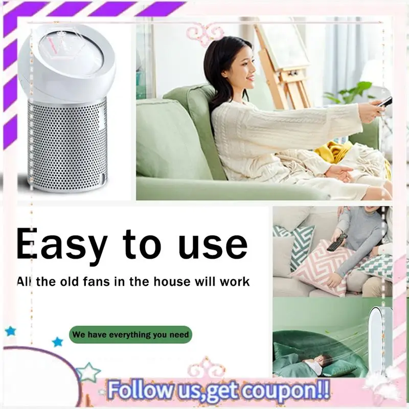 

Прочный цельный очиститель воздуха безлистный вентилятор с дистанционным управлением, подходит для Dyson AM11 TP00, синий