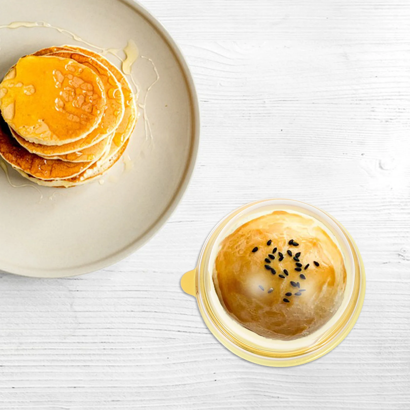 

50pcs Egg Yolk Puff Packing Box Mini Cake Container Single Cupcake Holder For Moon Cake Dessert Gift Wedding Party Favor Boxes